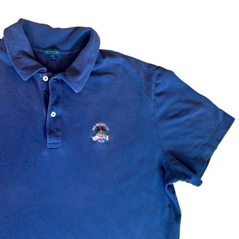 LILY PULITZER 2009 WALKER CUP SHORT SLEEVE POLO, 100% PIMA COTTON, NAVY, XL